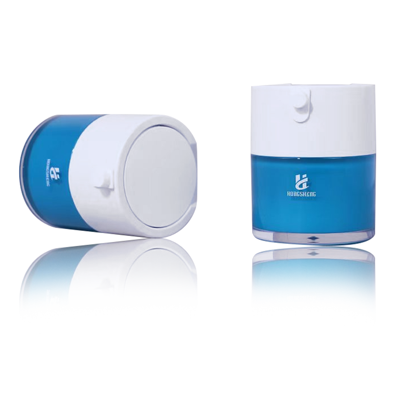 HS-036 Mavi 30G 1oz Plastik Akrilik Kozmetik Kavanoz Krem Kapları Kozmetik Ve Cilt Bakımı İçin Plastik Serum Kavanoz