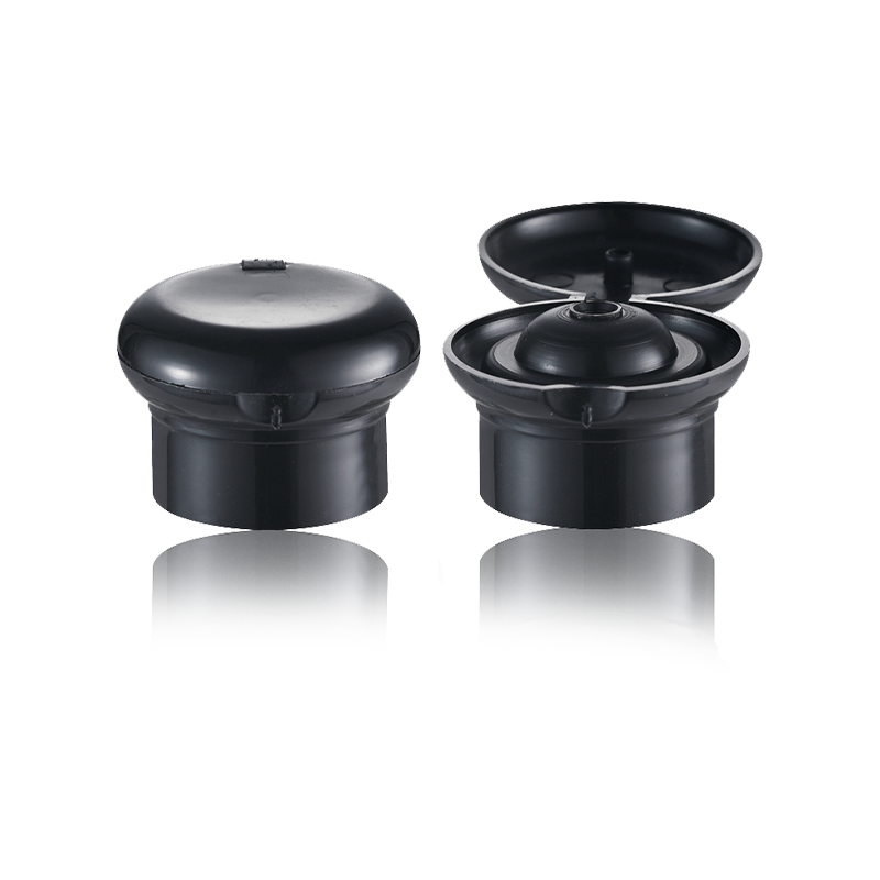 HY-M01 24/410 mantar kapaklı plastik vidalı kapak siyah şişe için